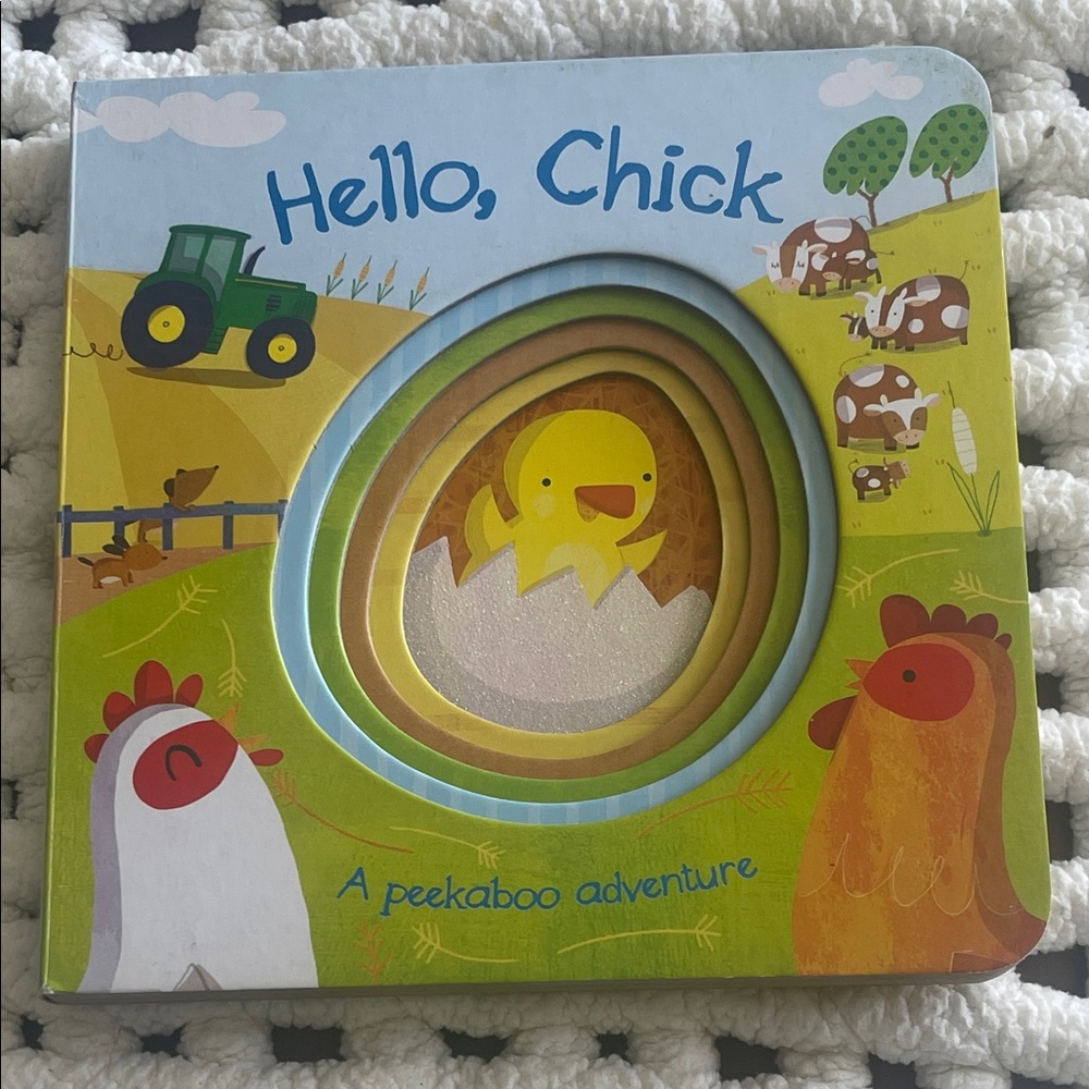 Hello, Chick Peekaboo Adventure Book. Interactive,1st words book. Like New 2015